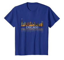 Load image into Gallery viewer, Chicago T Shirt Chicago City Skyline Lights At Night Gifts
