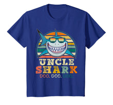 Load image into Gallery viewer, Retro Vintage Uncle Shark Tshirt Funny Birthday Gifts Family
