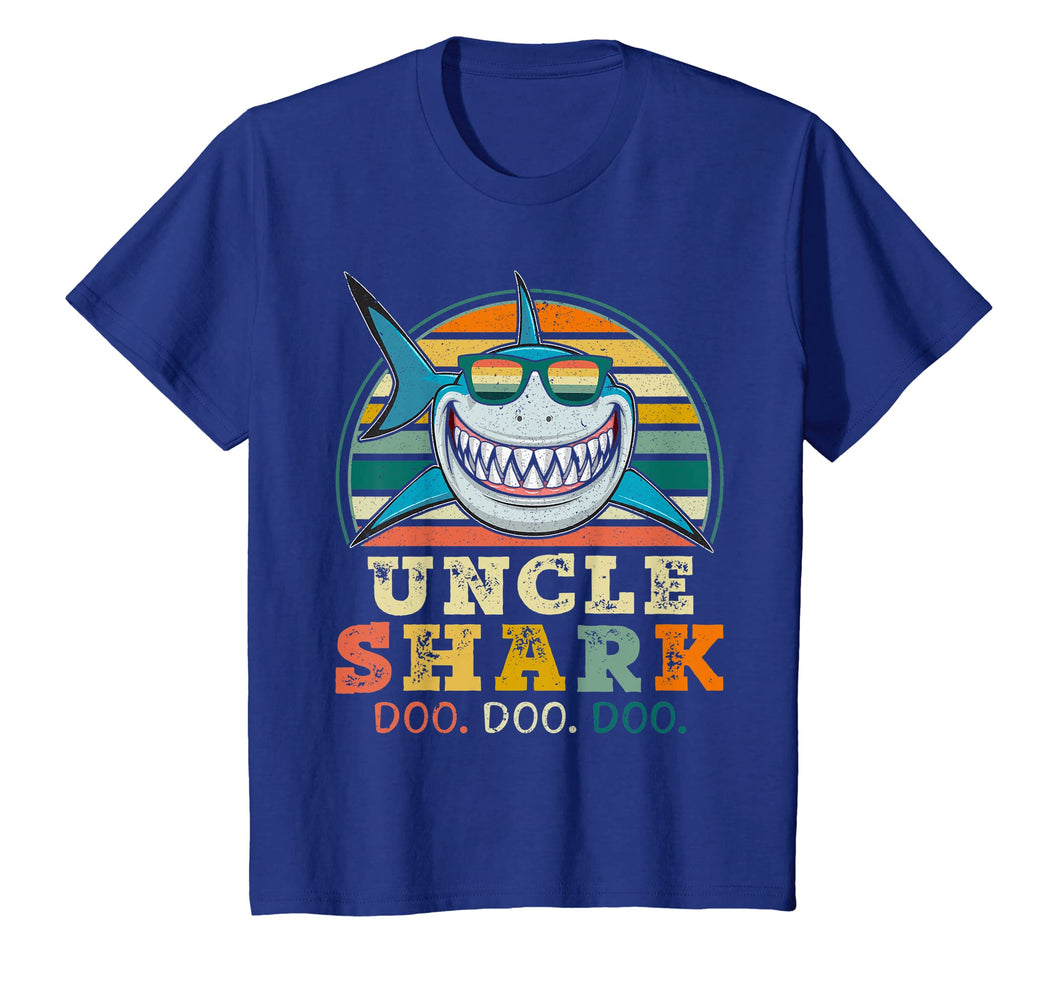 Retro Vintage Uncle Shark Tshirt Funny Birthday Gifts Family