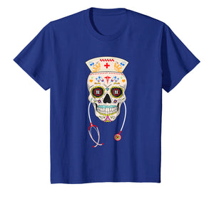 Funny shirts V-neck Tank top Hoodie sweatshirt usa uk au ca gifts for Nurse Sugar Skull Shirt Halloween Day Of The Dead Costume 1119796