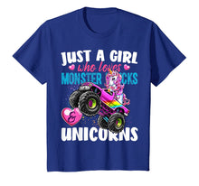 Load image into Gallery viewer, Just a Girl Who Loves Monster Trucks and Unicorns Gift Girls T-Shirt-227844
