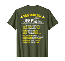 Load image into Gallery viewer, Funny shirts V-neck Tank top Hoodie sweatshirt usa uk au ca gifts for Warning Jeep rules funny gift shirt t-shirt 2496860
