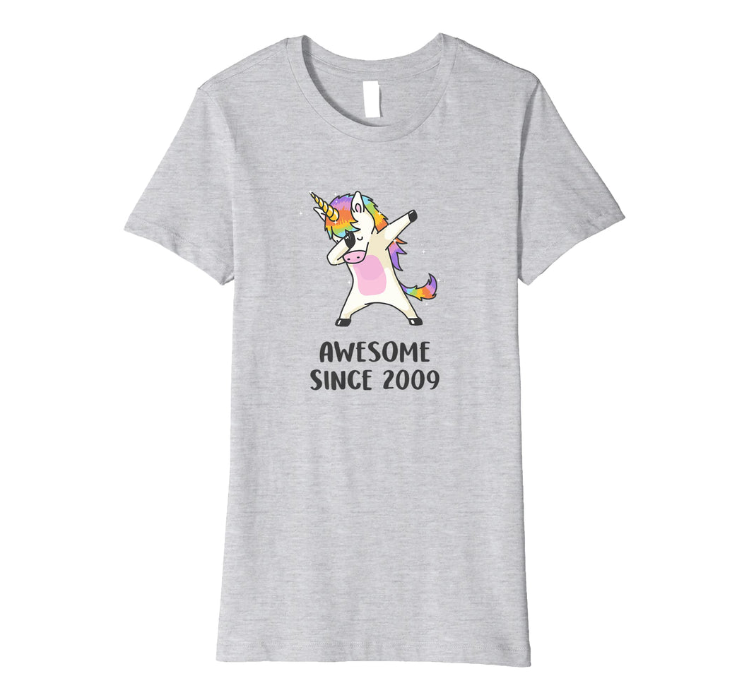 Cute Unicorn Shirt Awesome Since 2009 10th Birthday Gifts