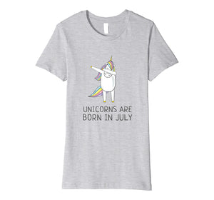 Funny shirts V-neck Tank top Hoodie sweatshirt usa uk au ca gifts for Unicorns are Born in July Cute T Shirt Dabbing Hip-Hop Pose 1076256