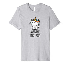 Load image into Gallery viewer, Funny shirts V-neck Tank top Hoodie sweatshirt usa uk au ca gifts for Cute Caticorn Awesome Since 2007 11th Birthday T-Shirt Gift 2013271

