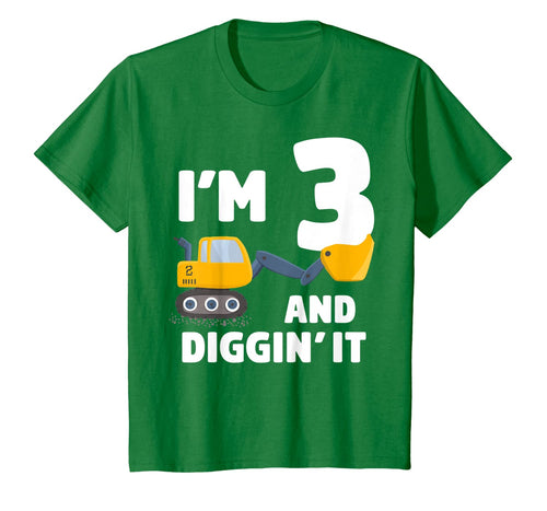 Kids Construction Truck 3rd Birthday T Shirt Boy 3 Year Old Gift 116920