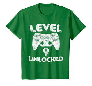 Funny shirts V-neck Tank top Hoodie sweatshirt usa uk au ca gifts for Kids Level 9 Unlocked T-Shirt 9th Video Gamer Birthday Gift 942165