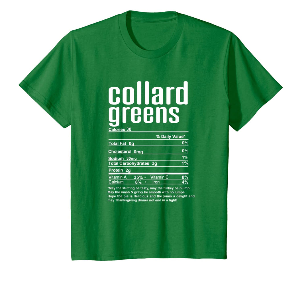 Thanksgiving Collard Greens Nutritional Facts T-Shirt