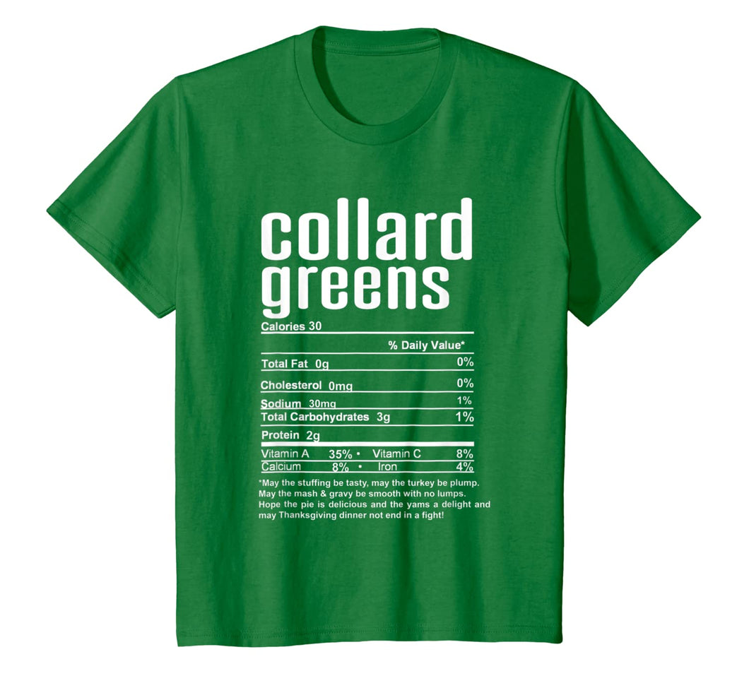 Thanksgiving Collard Greens Nutritional Facts T-Shirt