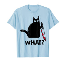 Load image into Gallery viewer, WHAT Murderous Cat With Knife Halloween Costume T-Shirt 120437
