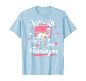 Funny shirts V-neck Tank top Hoodie sweatshirt usa uk au ca gifts for Flamingo Shirt. Just A Girl Who Loves Flamingos T-Shirt 358549