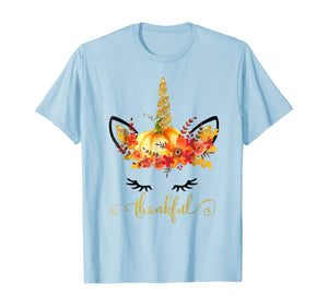 Unicorn Pumpkin Thanksgiving Thankful Cute Gift Shirt