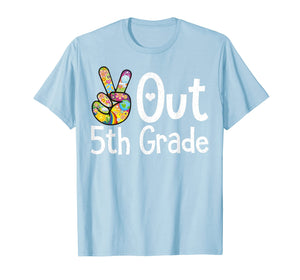 Peace 5th Grade Out Graduation Shirt Last Day of School Gift