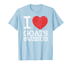 Funny shirts V-neck Tank top Hoodie sweatshirt usa uk au ca gifts for I Love Goats & Jesus Vintage Christian Lover Gift T-Shirt 2983633