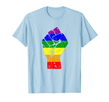 Load image into Gallery viewer, Funny shirts V-neck Tank top Hoodie sweatshirt usa uk au ca gifts for Resist Fist Rainbow Flag Gay Pride  T-Shirt 244719
