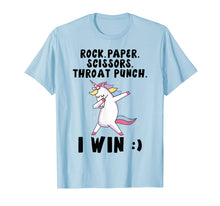 Load image into Gallery viewer, Funny shirts V-neck Tank top Hoodie sweatshirt usa uk au ca gifts for Rock paper scissors throat punch I win Unicorn T-Shirt 224809
