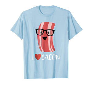 Funny shirts V-neck Tank top Hoodie sweatshirt usa uk au ca gifts for I Love Bacon T-shirt Geeky Glasses Heart Bacon Cartoon 1545150