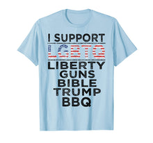 Load image into Gallery viewer, Funny shirts V-neck Tank top Hoodie sweatshirt usa uk au ca gifts for I Support LGBTQ Liberty Guns Bible Trump BBQ T-shirt Flag 1087698
