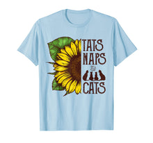 Load image into Gallery viewer, Sunflower Tats Naps And Cats T-Shirt For Cats Lover
