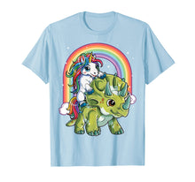 Load image into Gallery viewer, Funny shirts V-neck Tank top Hoodie sweatshirt usa uk au ca gifts for Unicorn Riding Dinosaur T shirt Triceratops Party Rainbow 768495
