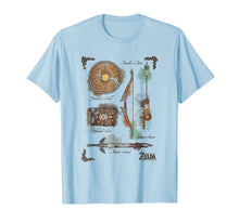 Load image into Gallery viewer, Zelda Breath Of The Wild Link Inventory Graphic T-Shirt
