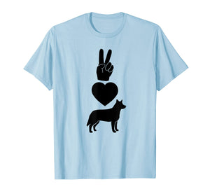 Peace Love Blue Heelers Symbols ADG027g T-Shirt