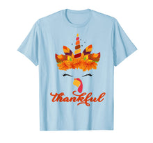 Load image into Gallery viewer, Thankful Unicorn Turkey Face Thanksgiving Outfit Girl Kids T-Shirt
