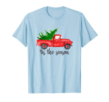 Load image into Gallery viewer, 'Tis the Season Watercolor Red Truck with Christmas Tree T-Shirt
