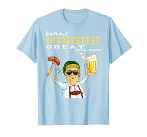 Oktoberfest Party Costume Hats Beer Mug Sausage Trump T-Shirt