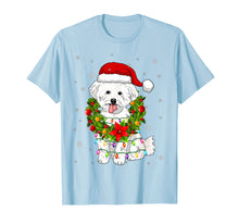 Load image into Gallery viewer, Funny shirts V-neck Tank top Hoodie sweatshirt usa uk au ca gifts for Santa Bichon Frise Dog with Christmas lights Gifts Xmas T-Shirt 1050528
