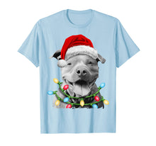 Load image into Gallery viewer, Funny shirts V-neck Tank top Hoodie sweatshirt usa uk au ca gifts for Pit Bull Santa Christmas Tree Lights Xmas Gifts Boys Kids T-Shirt 845078
