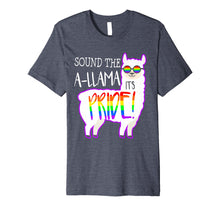 Load image into Gallery viewer, Funny shirts V-neck Tank top Hoodie sweatshirt usa uk au ca gifts for Funny Gay Pride Llama Sound The LGBT Rainbow Flag Lesbian Premium T-Shirt 2582274

