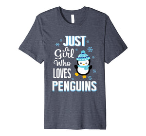 Funny shirts V-neck Tank top Hoodie sweatshirt usa uk au ca gifts for Just A Girl Who Loves Penguins Cute Penguin Shirts For Girls 2532273