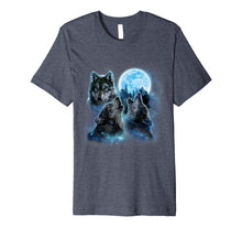 Load image into Gallery viewer, Funny shirts V-neck Tank top Hoodie sweatshirt usa uk au ca gifts for Three Wolves Howling and Moon, Wolf T-Shirt 1997100
