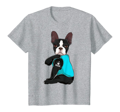 Funny Boston Terrier I Love Mom Apparel Dog Mom Gifts Womens TShirt513998