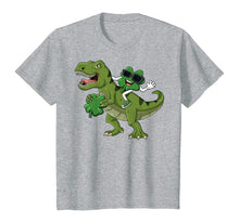 Load image into Gallery viewer, Shamrock Riding T Rex St Patrick's Day Boys Girls Kids T-Shirt-50753

