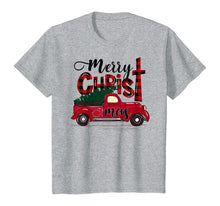Load image into Gallery viewer, Funny shirts V-neck Tank top Hoodie sweatshirt usa uk au ca gifts for Merry Christmas Buffalo Plaid Red Truck Christian Cross Xmas T-Shirt 1036231
