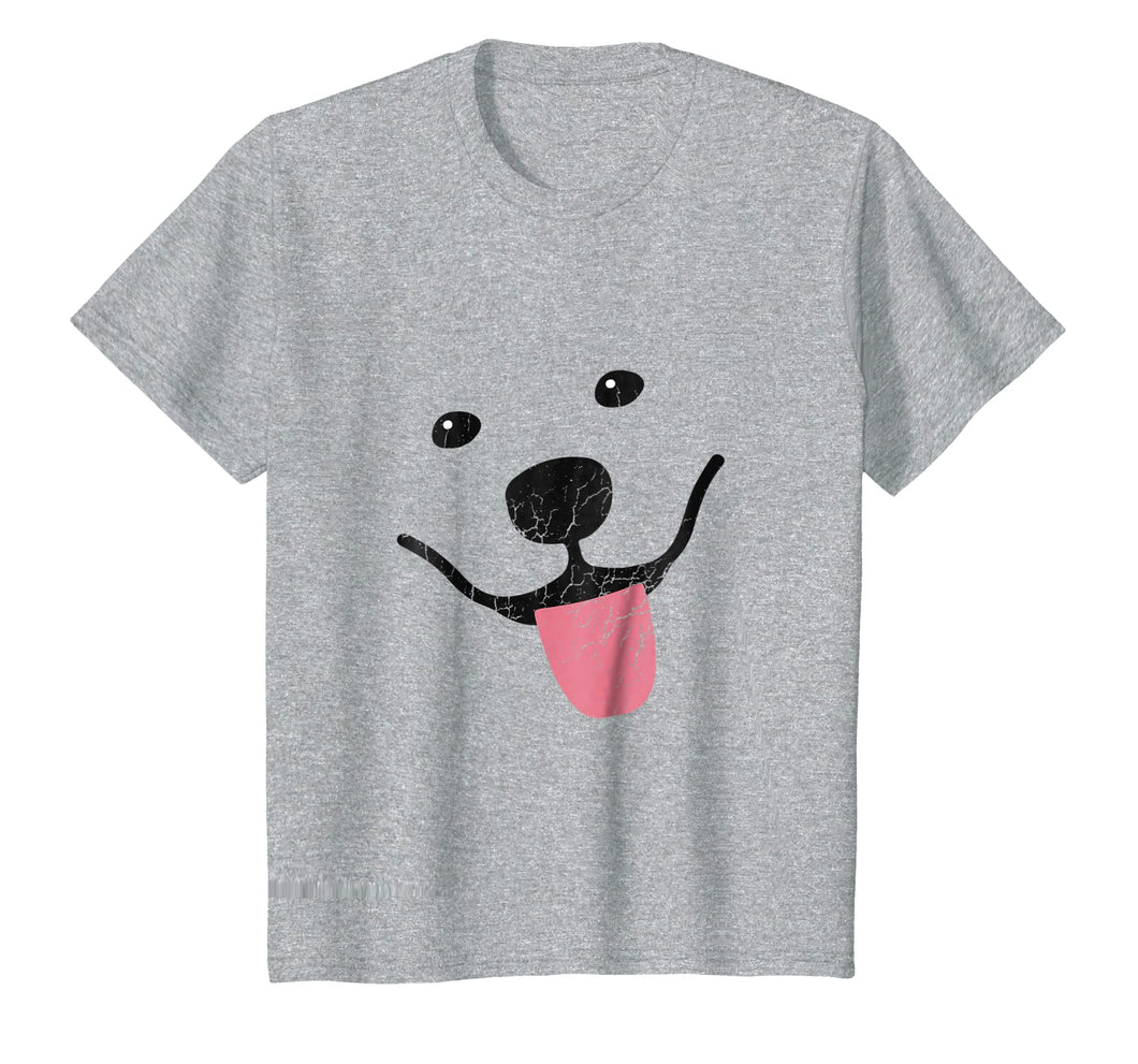 Samoyed Face Sammy Smile T-Shirt. Distressed Design