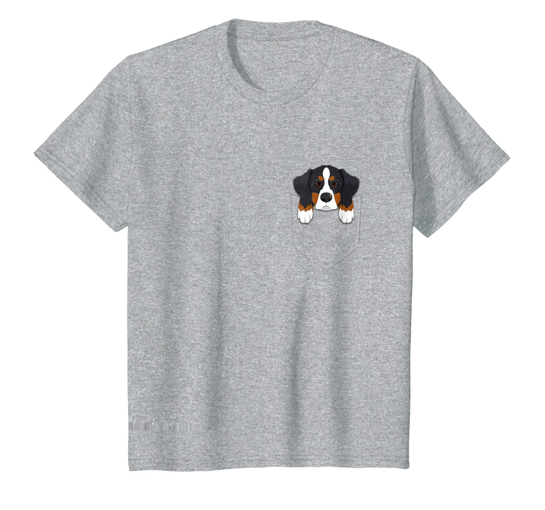 Bernese Mountain Dog Pocket Graphic T-Shirt Dog Gift Shirt