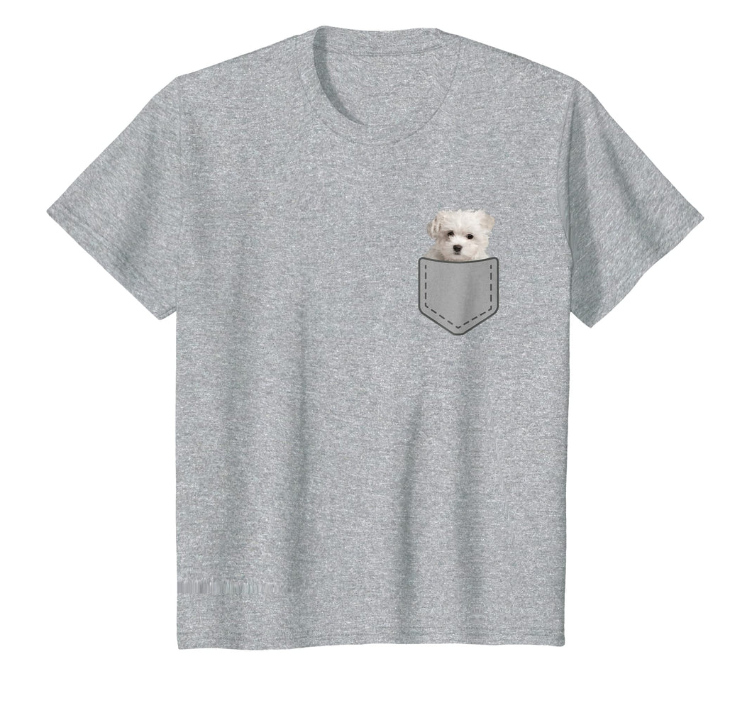 Maltese Puppy Dog In Your Pocket T-Shirt