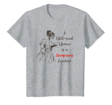 Load image into Gallery viewer, Funny shirts V-neck Tank top Hoodie sweatshirt usa uk au ca gifts for Feminist Dangerous Well-Read Woman Book T-Shirt Vintage Nerd 1870766
