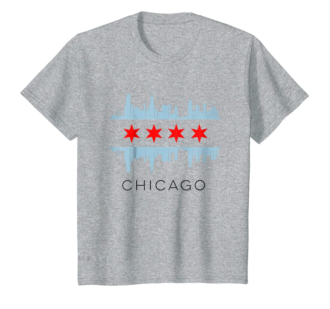 Funny shirts V-neck Tank top Hoodie sweatshirt usa uk au ca gifts for Chicago Skyline Windy City Flag T-Shirt - I Love Chicago 1452429
