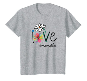 Funny shirts V-neck Tank top Hoodie sweatshirt usa uk au ca gifts for Woman Mom Love Mama life #mamalife Heart Floral Gift T-Shirt 1903864