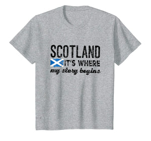 Funny shirts V-neck Tank top Hoodie sweatshirt usa uk au ca gifts for Scotland It's Where My Story Begins T shirt 3043018