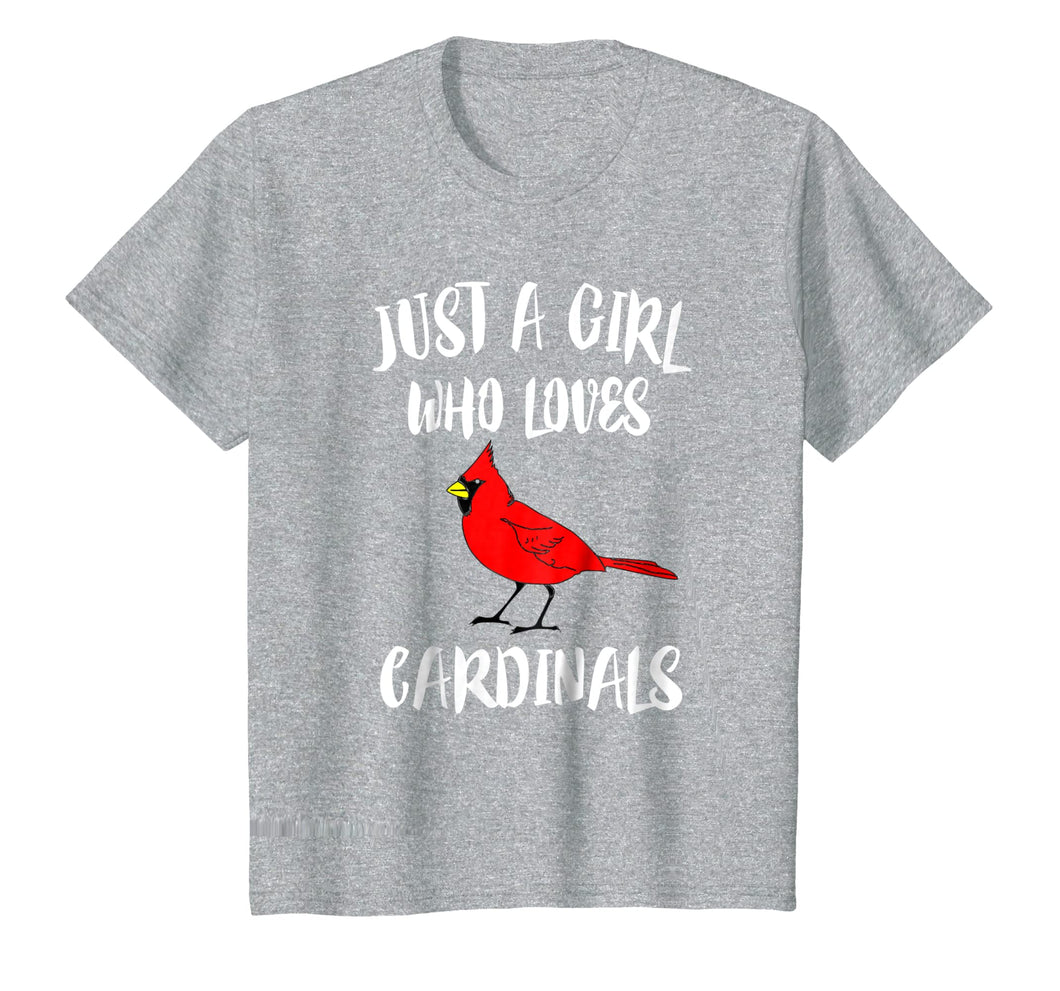 Funny shirts V-neck Tank top Hoodie sweatshirt usa uk au ca gifts for Just a Girl Who Loves Cardinals T-Shirt Bird Birding Gift 579569