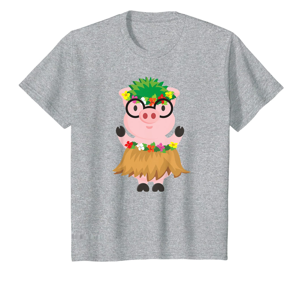 Funny shirts V-neck Tank top Hoodie sweatshirt usa uk au ca gifts for Hula Dancing Hawaiian Luau Piggy w/ Grass Skirt T-Shirt 3262858