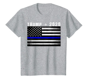 Funny shirts V-neck Tank top Hoodie sweatshirt usa uk au ca gifts for Thin Blue Line Trump 2020 T-shirt American Flag blue line 1367524