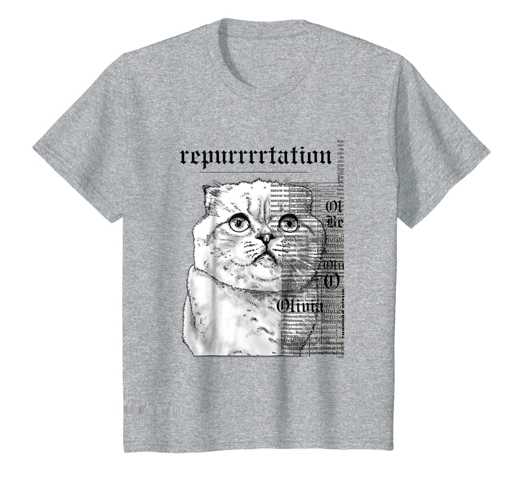 Taylor White Cat Tee Swift Rep Tour T-Shirt