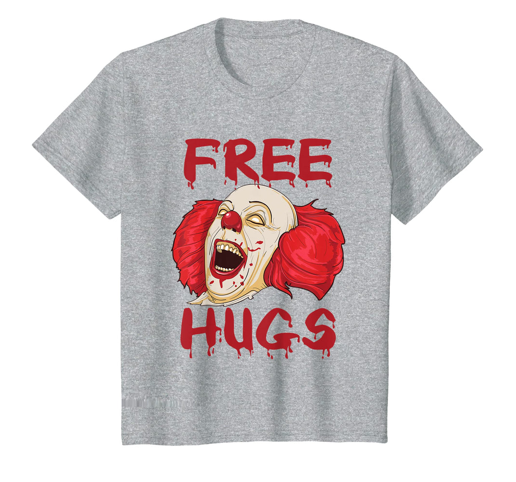 Funny shirts V-neck Tank top Hoodie sweatshirt usa uk au ca gifts for Free Hugs T Shirt Evil Killer Scary Clown Halloween Gift Tee 1182844