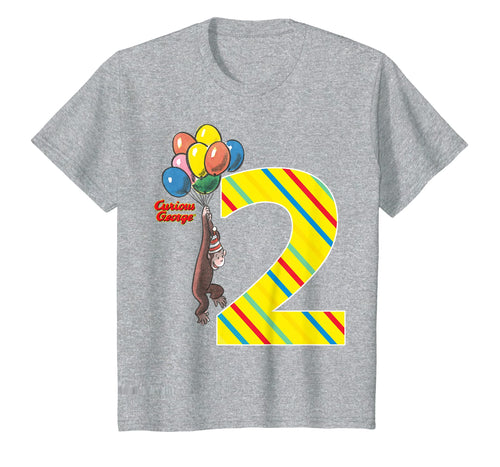 Funny shirts V-neck Tank top Hoodie sweatshirt usa uk au ca gifts for Curious George Vintage 2nd Birthday Balloons Graphic T-Shirt 229117